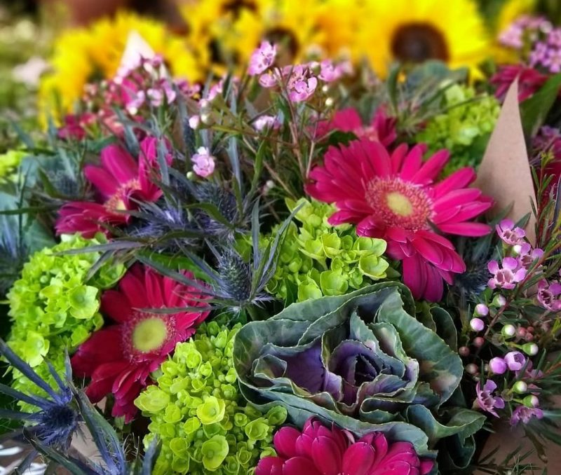 Flower arrangement at Downtown Sarasota Farmers Market